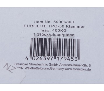 EUROLITE TPC-50 TPC50 59006800 Half coupler  ! NEW !