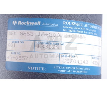 ROCKWELL DEK S663-1A+500LD+CONNS DEKS6631A500LDCONNS  43-0557 430557 133129