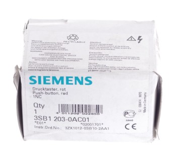 SIEMENS 3SB1203-0AC01 3SB12030AC01  ! NEW ! 