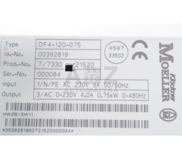 MOELLER DF4-120-075 DF4120075 00392819