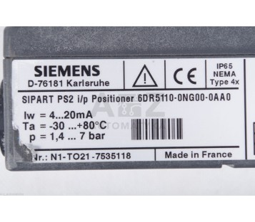 SIEMENS SIPART PS2 6DR5110-0NG00-0AA0  6DR51100NG000AA0