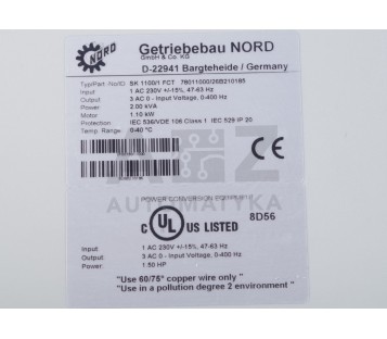 NORD nordac SK 1100/1 FCT SK1100/1FCT 78011000 