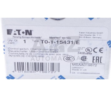 EATON T0-1-15431/E  T0115431E  T0-1-15431 T0115431  Rotary Switch ! NEW !