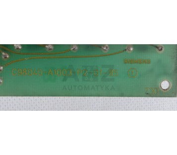 SIEMENS C98043-A1003-L205  C98043A1003L  C98040-A1003-P2-01-85  C98040A1003P2018