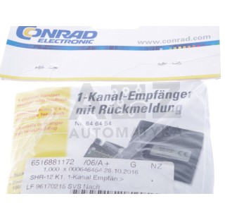 CONRAD 1-KANAL-EMPFÄNGER 646454 Wireless receiver 1-channel Frequency 4  ! NEW !