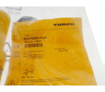 TURCK NI15-P30SR-VP4X2 15653 NI15P30SRVP4X2 ! NEW !