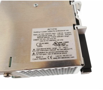 IFM AC1216 POWER SUPPLY 230VAC / Asi DC 30,5V