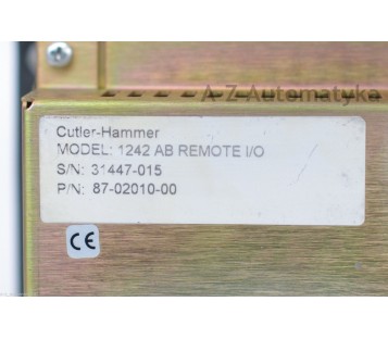 CUTLER HAMMER PANEL MATE  92Y01800  + 1242 AB REMOTE I/O