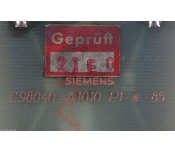 SIEMENS C98043-A1010-L102  C98043A1010L1 C98040-A1010-P1-*-85  C98040A1010P185