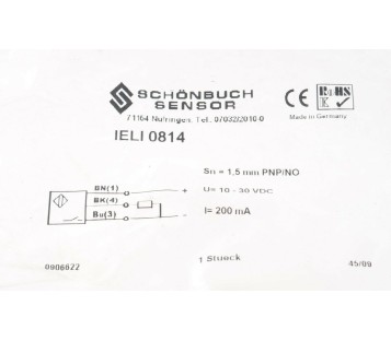 SCHONBUCH SENSOR IELI 0814 IELI0814   ! NEW ! 