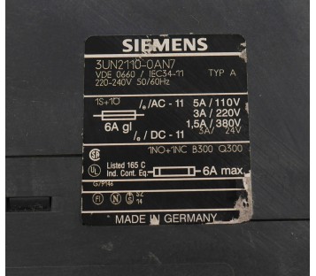 SIEMENS 3UN2110-0AN7 3UN21100AN7