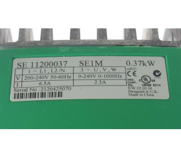 CONTROL TECHNIQUES COMANDER SE 11200037 SE1M 0.37KW 
