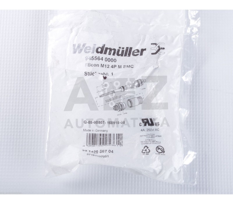  WEIDMULLER FBCON M12 4P M EMC 9455640000 ! NEW !