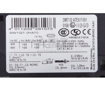 SIEMENS SIRIUS  3RV1021-0HA10  3RV10210HA10