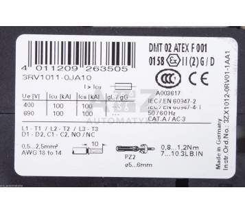 SIEMENS SIRIUS 3RV1011-0JA10   3RV10110JA10