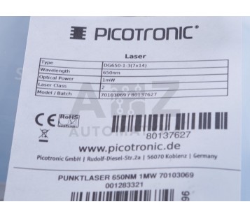 PICOTRONIC LASER DG650-1-3(7X14) 70103069 80137627 Dot lasermodule, red, ! NEW !