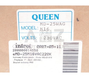 QUEEN MD-25WAGM16 A2  MD25WAGM16 VALVE 1" 230V ! NEW !