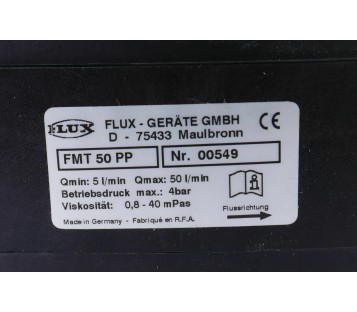 LIQUID METER FLUX FMT50 PP FLOW METER ! NEW !