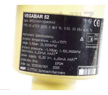 VEGA VEGABAR BR52.CXGV3GHKMAX 52 PTB 03 ATEX 2035 X PTB03ATEX2035X! NEW !