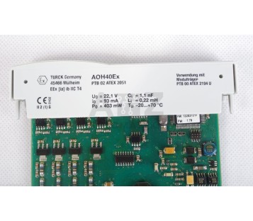 TURCKTURCK EXCOM AOH40EX  PTB02ATEX2051 4x ANALOG OUTPUT PTB 02 ATEX 2051 HART
