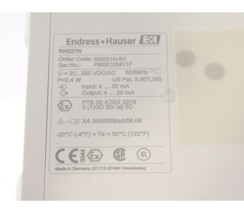 ENDRESS + HAUSER RN221N RN221N-B1 RN221NB1 
