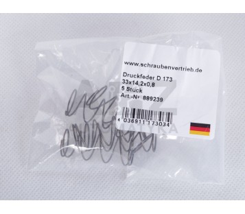 SCHRAUBENVERTRIEB DRUCKFEDER D-173 33x14,2x0,8mm 889239 ! 5PCS ! New !  Compress