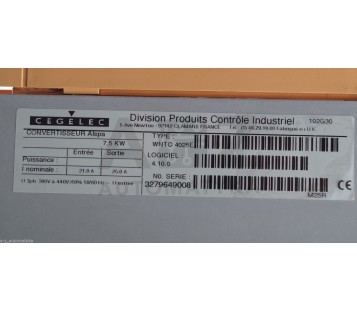 CEGELEC 102G30  WNTC 4025E WNTC4025E  WNR4025E DC SERVODRIVE 7,5kW 