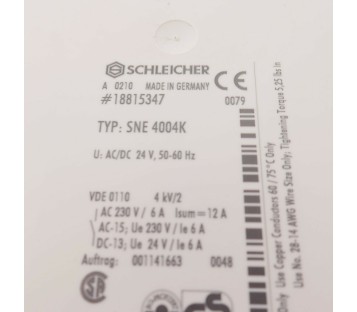 SCHLEICHER SNE4004K 18815347 SNE 4004K