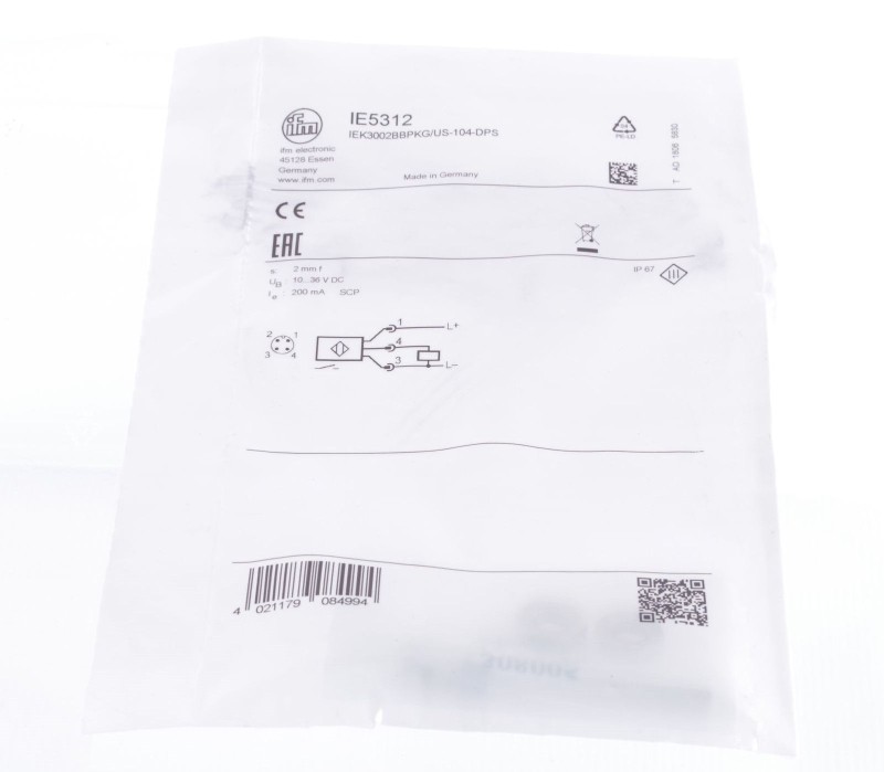 IFM IE5312 IEK3002BBPKG/US-104-DPS  IEK3002BBPKGUS104DPS ! NEW !