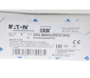 EATON DILM65(RDC24) DILM65 XTCE065D ! NEW ! 