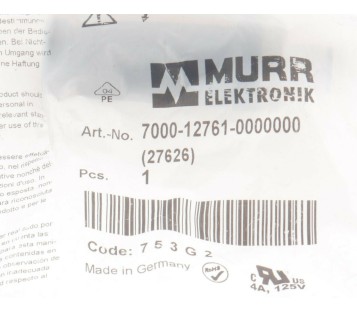 MURR 7000-12761-0000000 700127610000000 27626 ! 2PCS ! NEW ! 