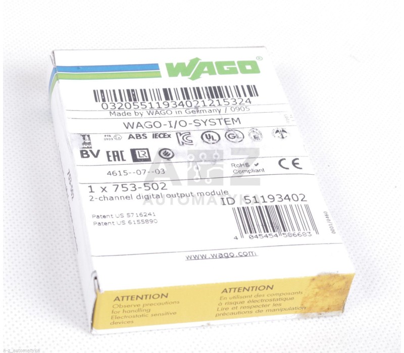 WAGO WAGO-I/O-SYSTEM 753-502 753502 51193402 ! NEW !