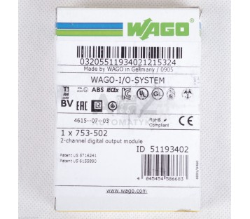 WAGO WAGO-I/O-SYSTEM 753-502 753502 51193402 ! NEW !