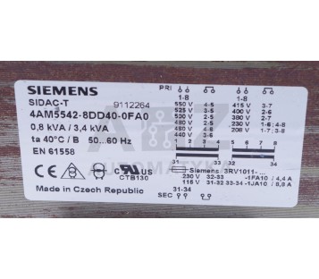 SIEMENS SIDAC-T SIDACT 4AM5542-8DD40-0FA0  4AM55428DD400FA0