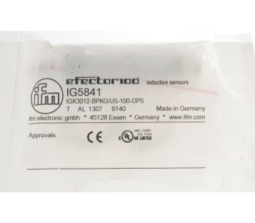 IFM IG5841 IGK3012-BPKG/US-100-DPS IGK3012BPKGUS100DPS ! new !
