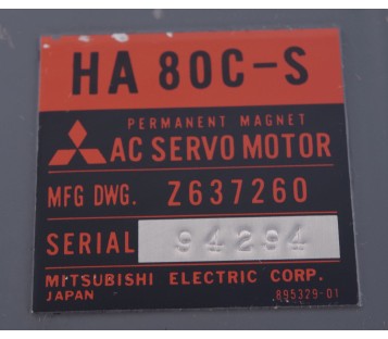 MITSUBISHI AC SERVO MOTOR Z637260  HA 80C-S HA80C-S HA80CS 
