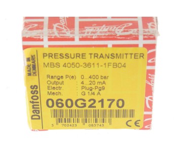 DANFOSS MBS 4050-3611-1FB04 060G2170 PRESSURE 0-400 ! new !