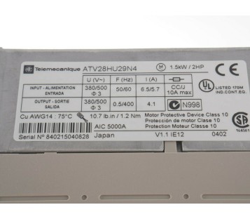 TELEMECANIQUE 034791 ATV28HU29N4 