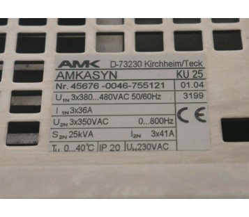 AMK AMKASYN KU 25 KU25 25kVA 3x36A 