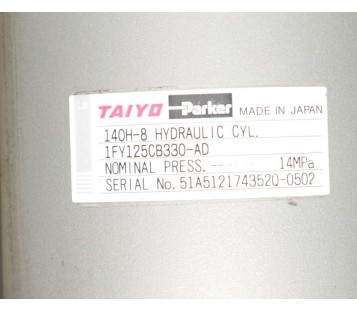 TAIYO PARKER 140H-8 1FY125CB330-AD HYDRAULIC CYLINDER 69kg ! NEW ! 