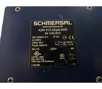 SCHMERSAL AZM 415-22ZPK-M20 AZM41522ZPKM20