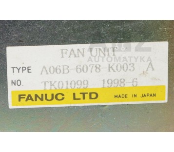 FANUC LTD FAN UNIT A06B-6078-K003 A  A06B6078K003 TK01099