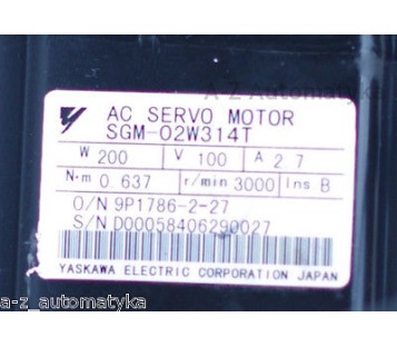 YASKAWA AC SERVO MOTOR SGM-02W314T SGM02W314T
