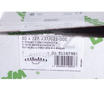 WAGO 727-237/022-000 727237022000 51167991  ! 10PCS ! NEW !