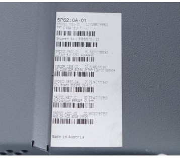 B&R 5PC720.1505-00  5PC720150500   REV.L0 5P62:0A-01