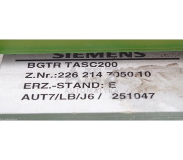 TRUMPF SIEMENS  STEUERUNG 232457  BGTR TASC200 BGTRTASC200 CHASSIS RACK CASE