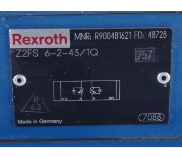 REXROTH 4WE6J62EG24N9K4 + Z2FS 6-2-43/1Q + 4WEH16J72/6EG24N9ES2K4 R900561288