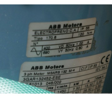 ABB 3GAR132452-ESE 170.6 120Nm + TRANSMITAL 305 L3PCP132 ! NEW ! 