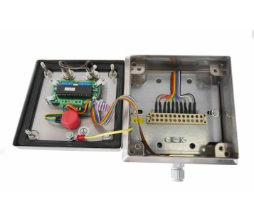 Frequency inverter controll box with DISPLAY and POTENTIOMETER