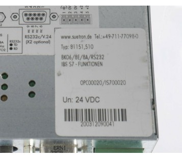 SUETRON OPC00020 OPC00020/IS700020  BK06/8E/8A/RS232  81151,510 